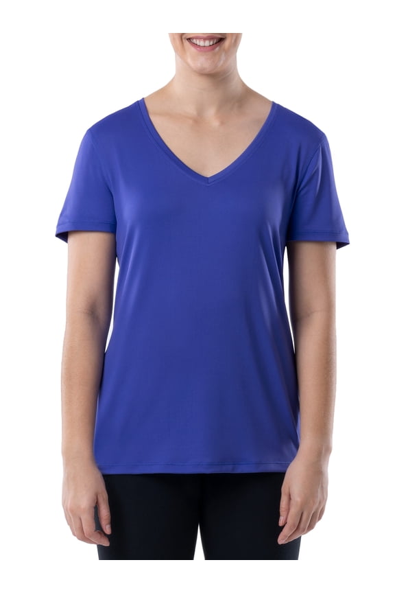 Women's Core Active Short Sleeve V-Neck T-Shirt, Sizes XS-3X