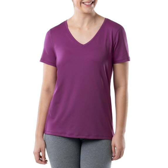 Athletic Works Women's Core Active Short Sleeve V-Neck T-Shirt, Sizes XS-3X