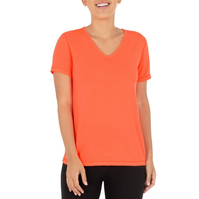 Athletic Works Women's Core Active Short Sleeve VNeck TShirt, Sizes