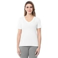 thumbnail image 1 of Athletic Works Women's Active Texture Knit V-Neck Tee, Sizes XS-XXXL, 1 of 8