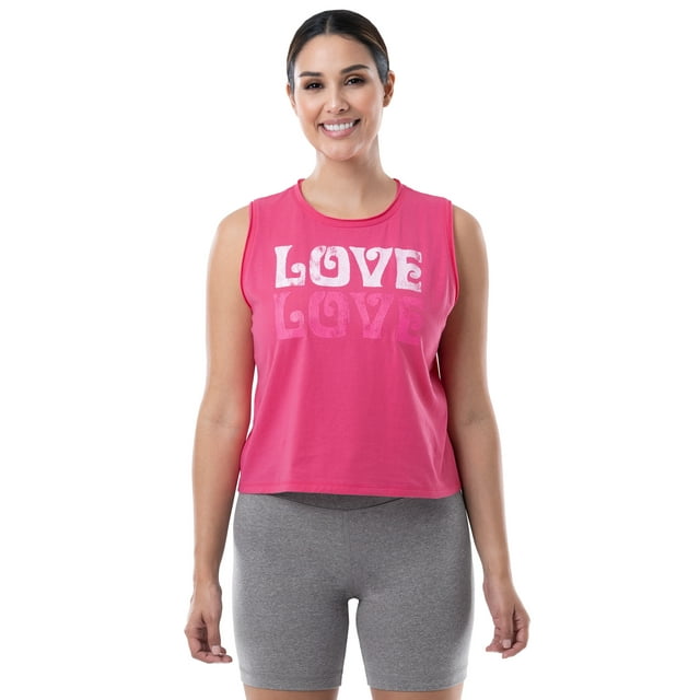 Athletic Works Women's Cotton Graphic Tank Top