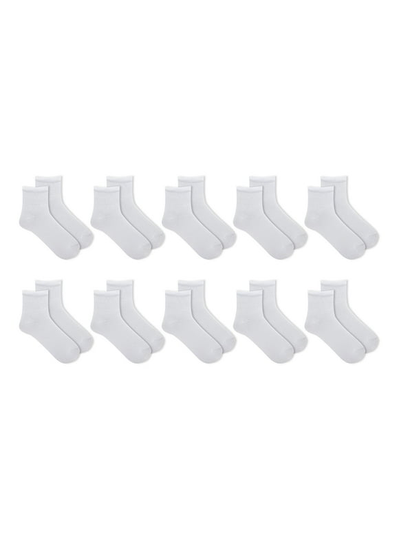 Athletic Works Women's Cushioned Ankle Socks 10 Pack