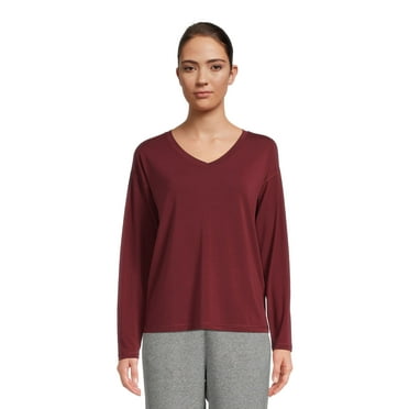 Athletic Works Women’s Dri More Boxy Tee with Long Sleeves, Sizes XS-XXXL