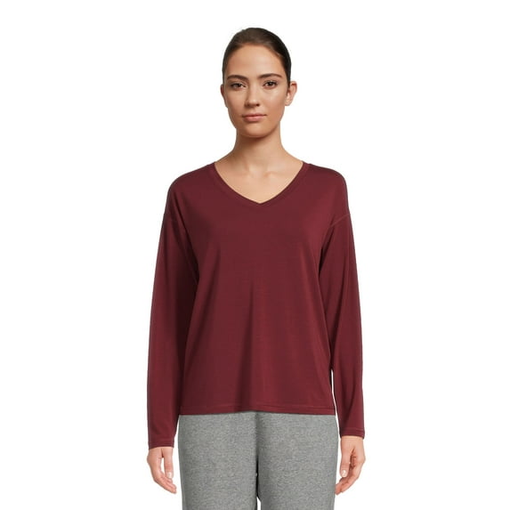 Athletic Works Women’s Dri More Boxy Tee with Long Sleeves, Sizes XS-XXXL