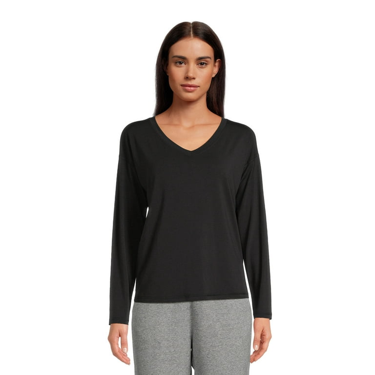 Athletic Works Women's Dri More Boxy Tee with Long Sleeves