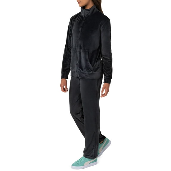 Athletic Works Women's Soft Velour Jacket and Pant Tracksuit, Size S-XXL