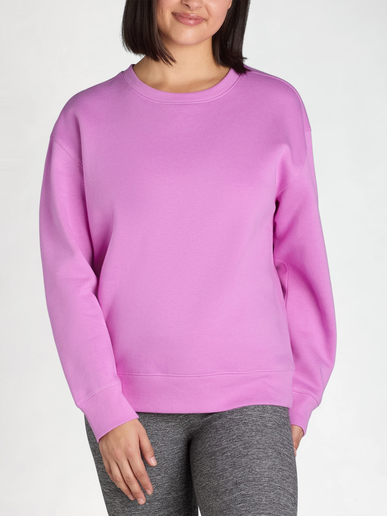 Athletic Works Women s Fleece Crewneck Sweatshirt Sizes XS XXXL Walmart