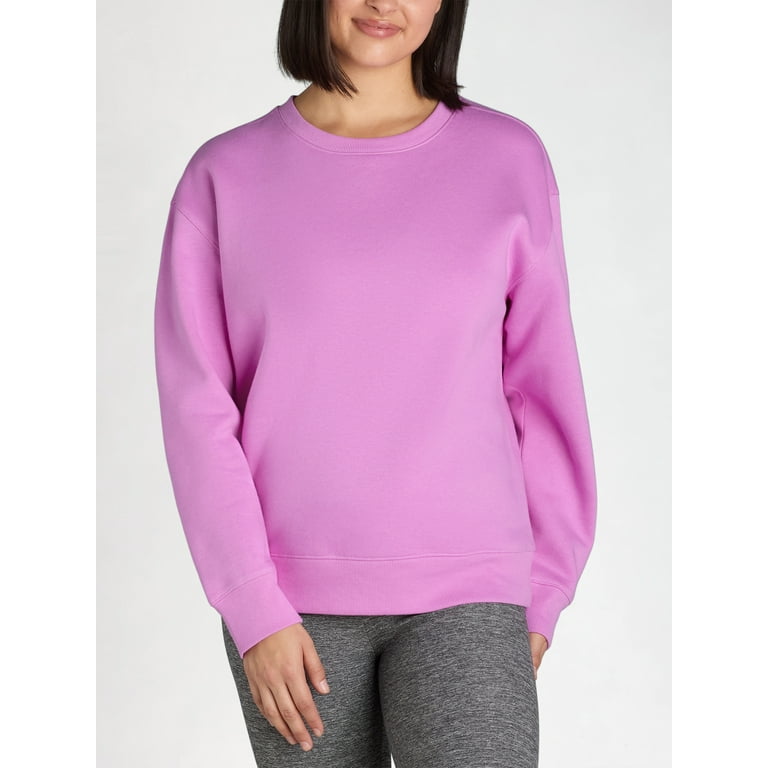 Athletic Works Women s Fleece Crewneck Sweatshirt Sizes XS XXXL Walmart