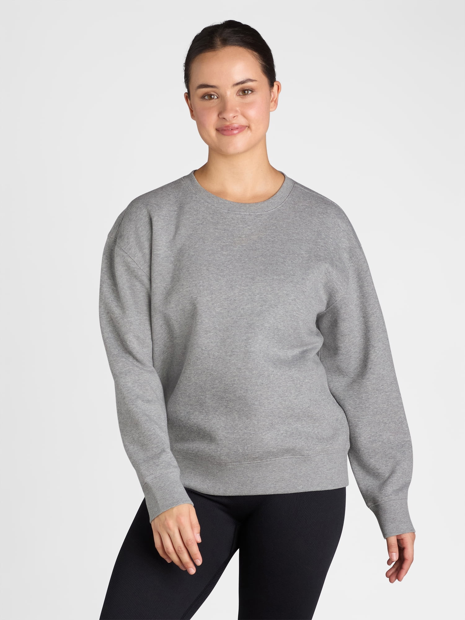 Athletic Works Women's and Women's Plus Fleece Crewneck Athletic Works Women's and Women's Plus Fleece Crewneck
