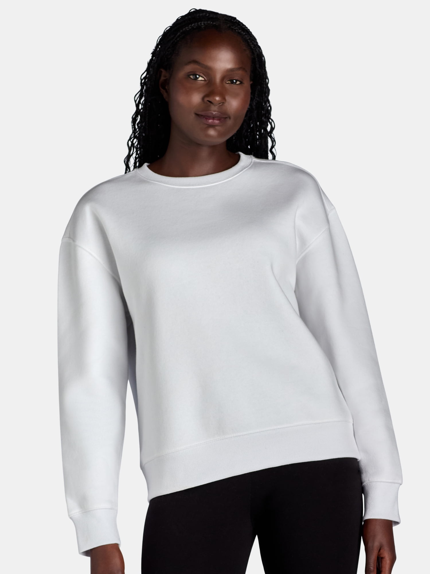 Athletic Works Women's and Women's Plus Crewneck Sweatshirt, Sizes XS-4X