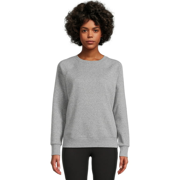 Athletic Works Women s Fleece Crewneck Sweatshirt Sizes XS XXXL Walmart