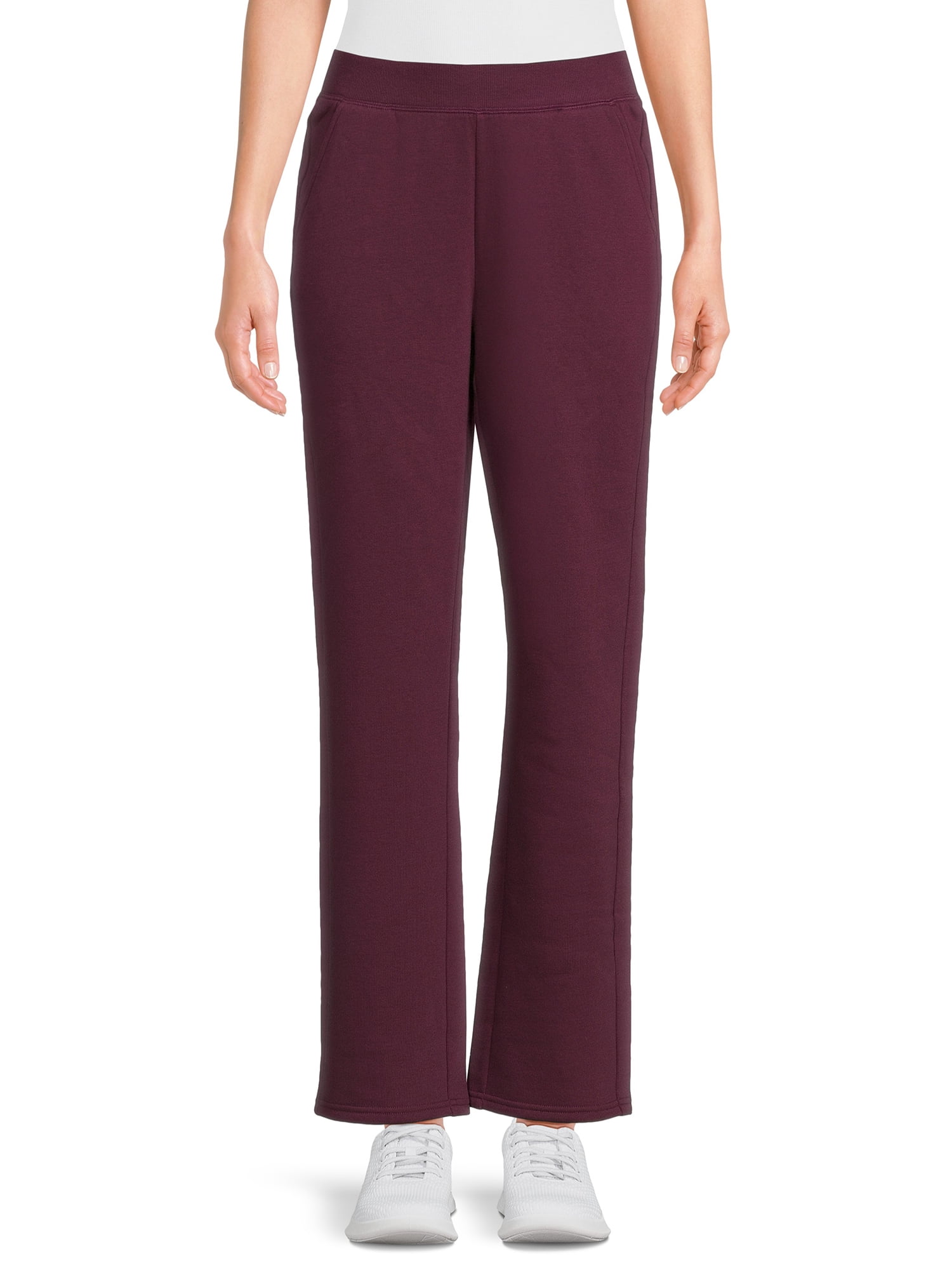 Athletic Works Women's Fleece Pants with Pockets, Sizes XS-3XL ...