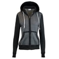 thumbnail image 1 of Women Two Color Lightweight Block Pocket Zip Up Hoodie Jacket, 1 of 3