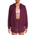 thumbnail image 1 of Athletic Works Women’s Full Zip Fleece Hooded Jacket, 1 of 5