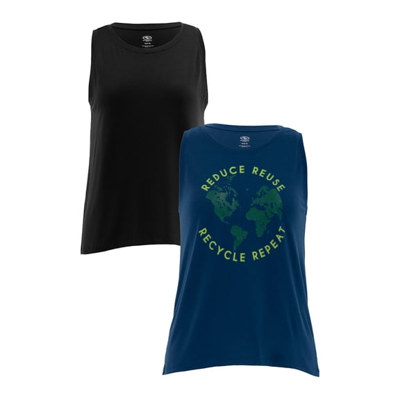 Athletic Works Women's Graphic Tank Bundle, 2-Pack