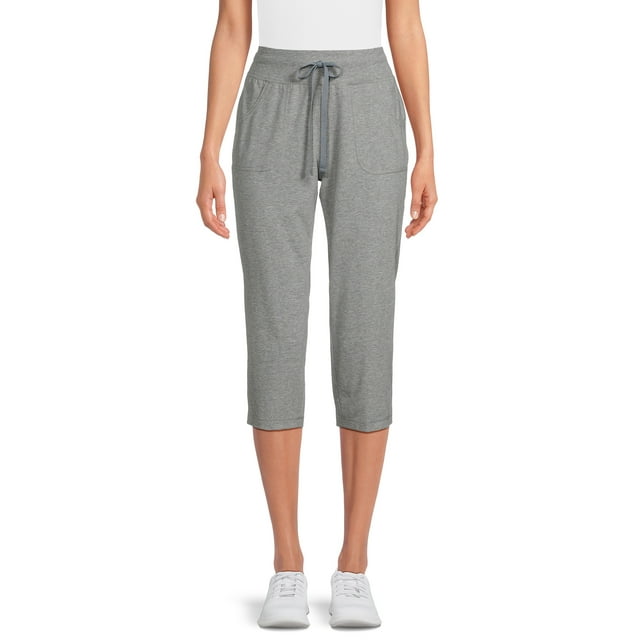 Athletic Works Women's Knit Capri Pants with Pockets, Sizes XSXXXL