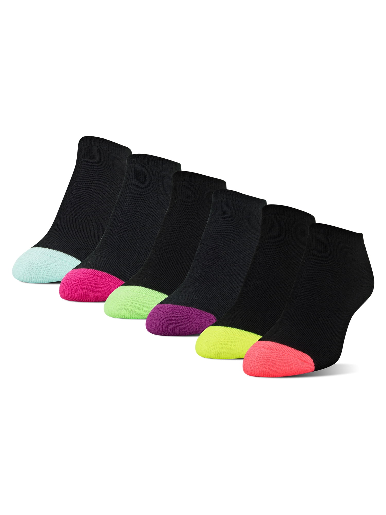 Athletic Works Women's Maxcushion Full Cushion No Show Socks, 6 Pairs