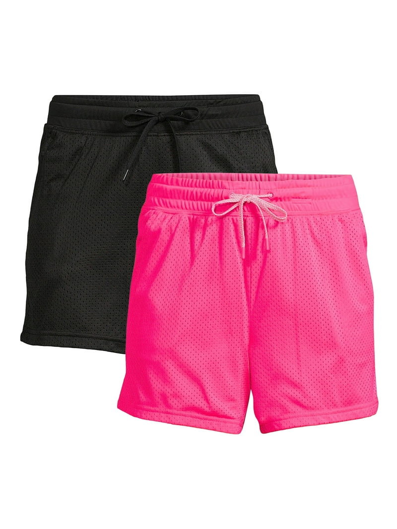 Athletic Works women's Mesh Shorts, 2-Pack