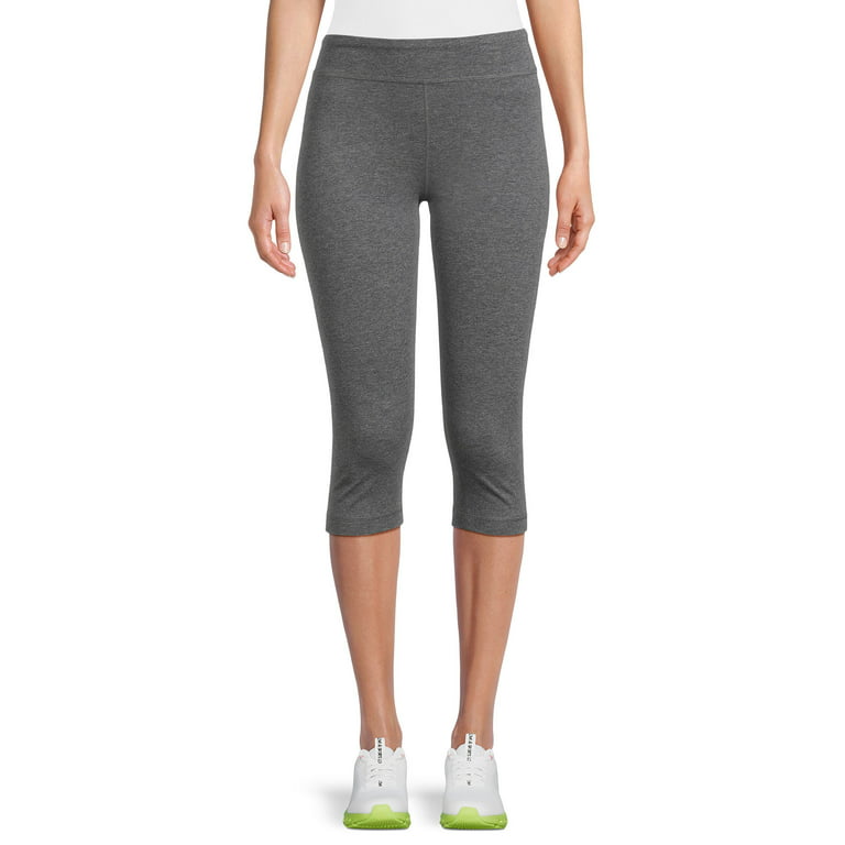 Athletic Works Women's Mid Rise Slim-Leg Capri Leggings, Sizes S-XXL 