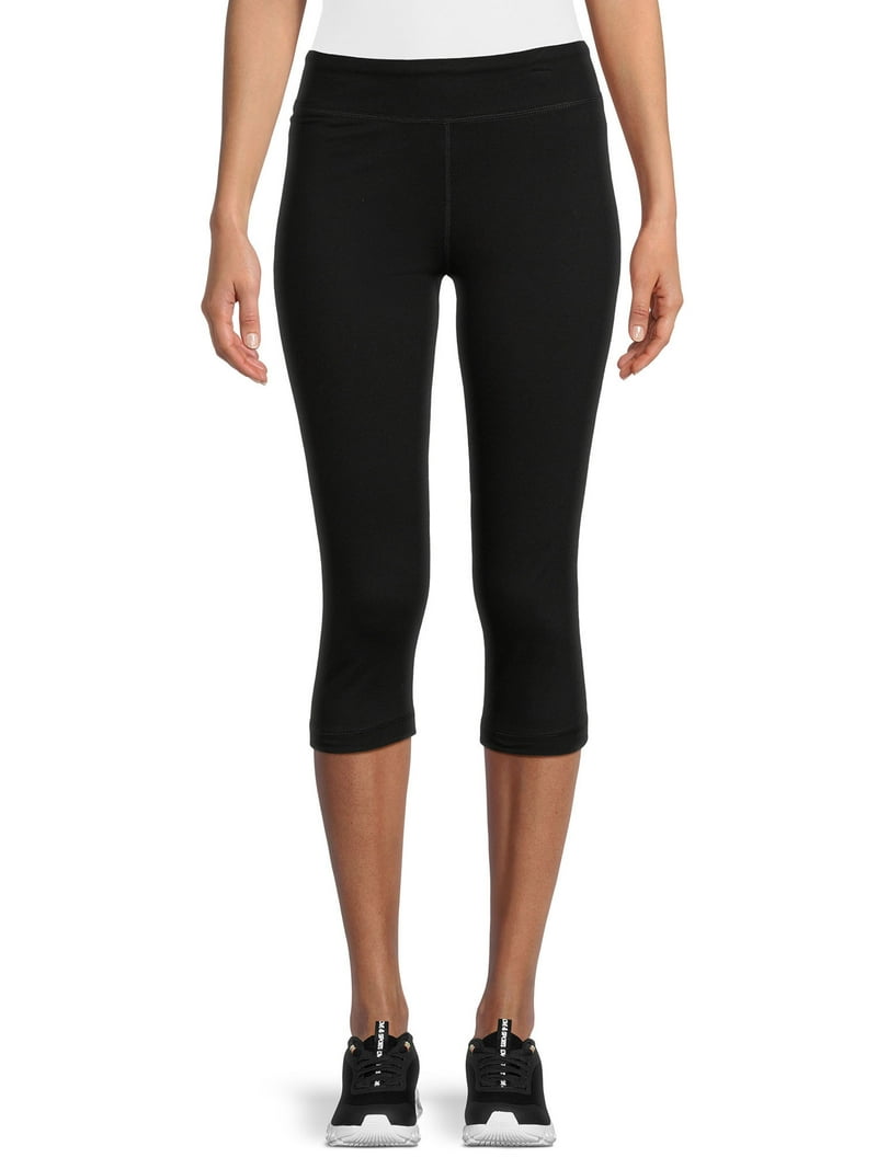 Athletic Works Women's Mid Rise Slim-Leg Capri Leggings