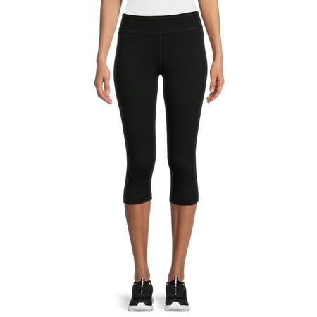 Athletic Works Women's Mid Rise Slim-Leg Capri Leggings, Sizes S-XXL