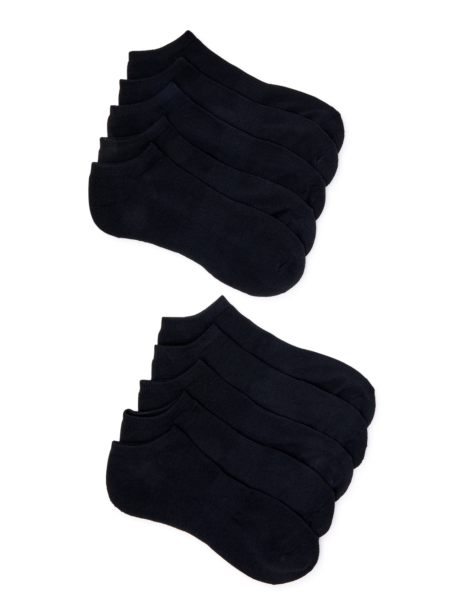 Athletic Works Women's No Show Socks with Cushion and Arch Support, 10-Pack, Size 4-10