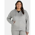 thumbnail image 1 of Athletic Works Women's and Women's Plus ButterCore Zip-Up Hoodie, Sizes XS-4X, 1 of 5