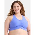 thumbnail image 1 of Athletic Works Women's Plus ButterCore Ruched Sports Bra, Sizes 1X-4X, 1 of 3