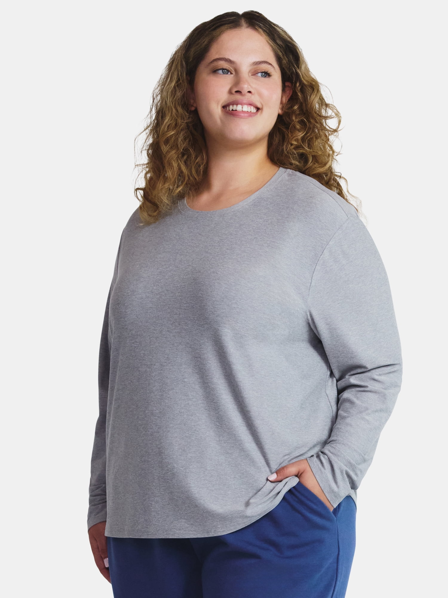 Women's and Women's ButterCore Tee with Long Sleeves, Sizes XS-4X