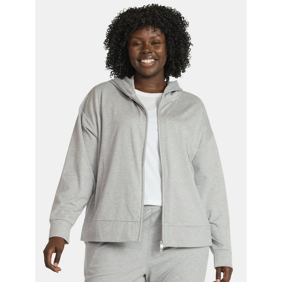 Athletic Works Women's and Women's Plus ButterCore Zip Up Hoodie, Sizes XS-4X