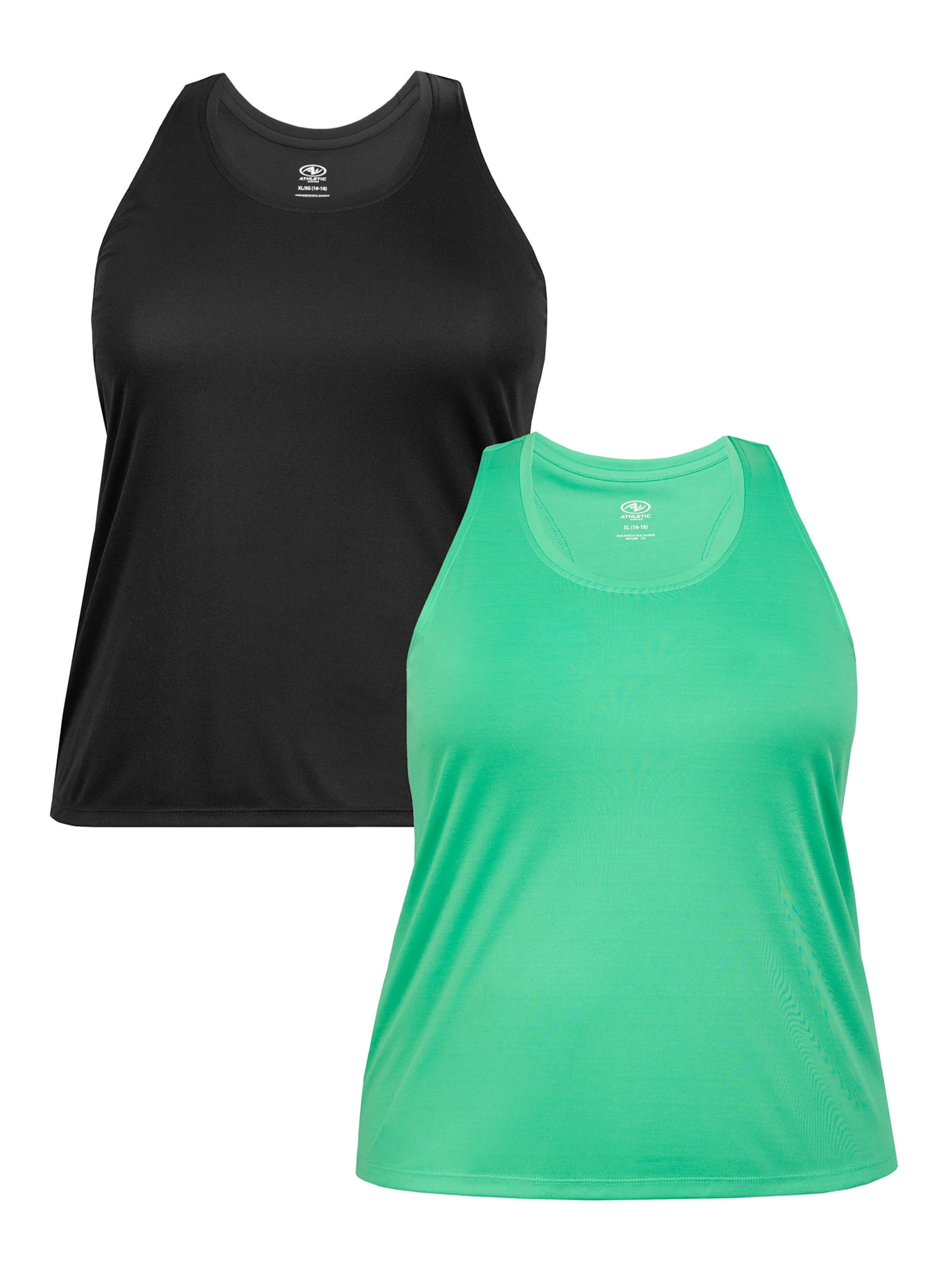 Athletic Works Women's Plus Core Active Racerback Tank Top, 2 Pack (sizes 1X-4X) - Walmart.com