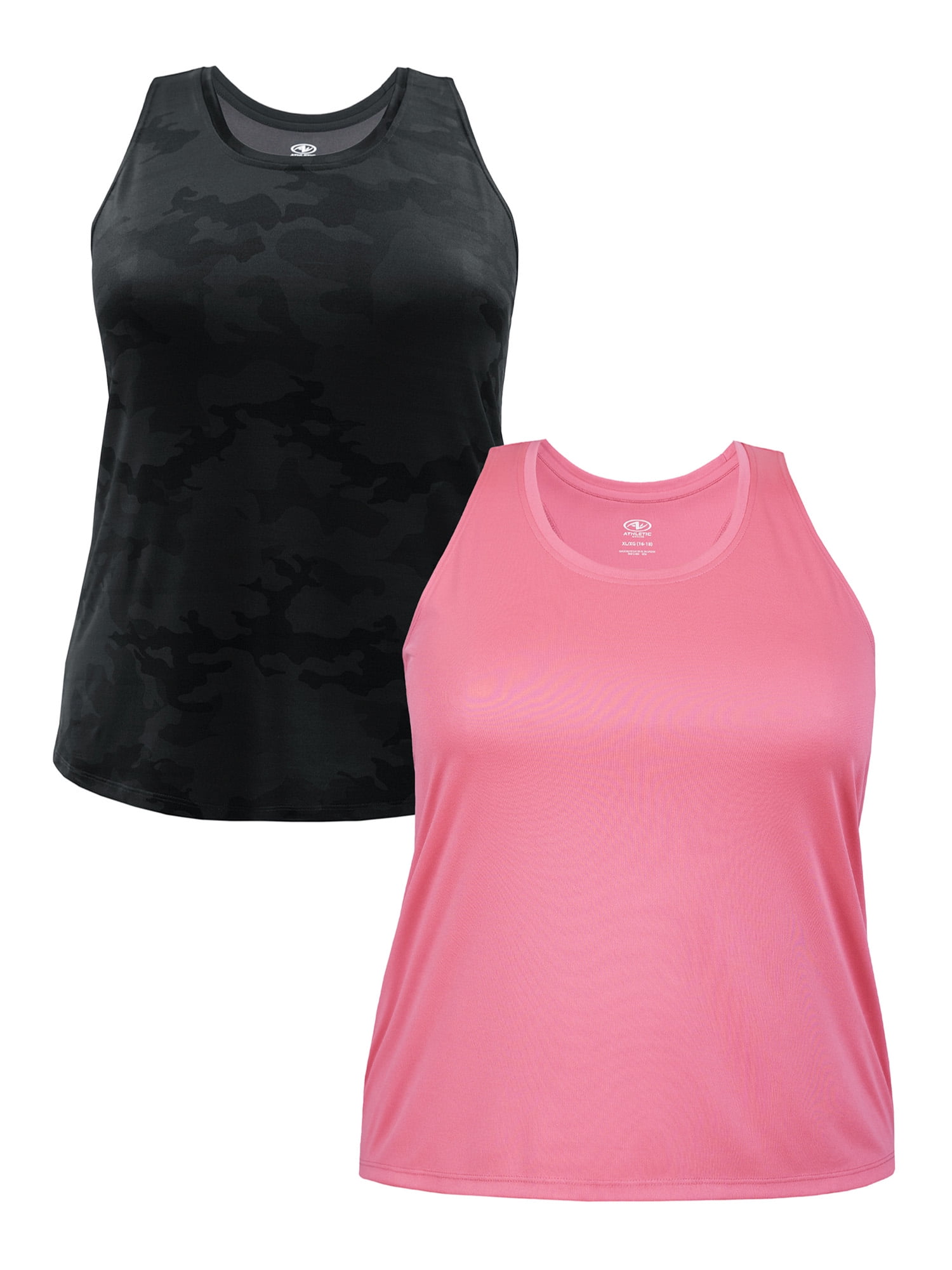 Athletic Works Women's Plus Core Active Racerback Tank Top, 2 Pack (sizes 1X-4X) - Walmart.com