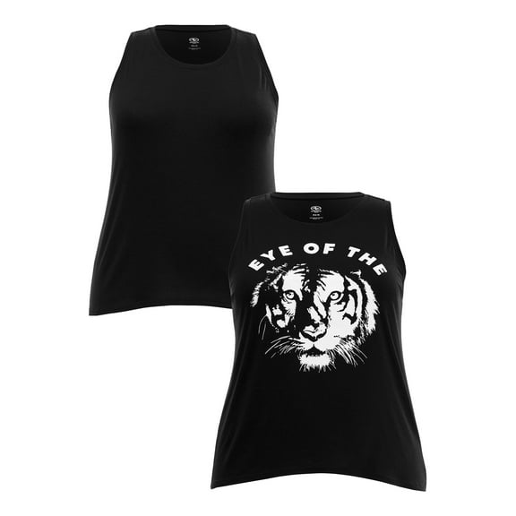 Athletic Works Women's Plus Graphic Tank Bundle, 2-pack