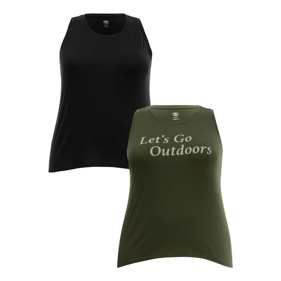 Athletic Works Women's Plus Graphic Tank Bundle, 2-pack