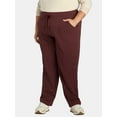 thumbnail image 1 of Athletic Works Women's Plus Knit Pants, 2-Pack, Sizes 1X-4X, 1 of 4