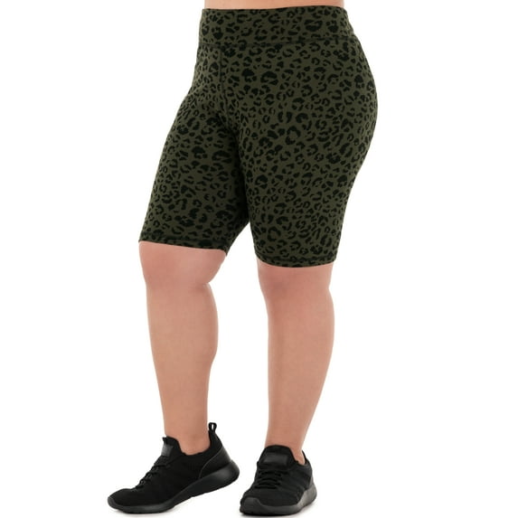 Athletic Works Women's Plus Printed Core Active Bike Short