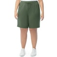 thumbnail image 1 of Athletic Works Women's Plus Size 9" French Terry Drawstring Lounge Shorts, Size 1X-5X, 1 of 8