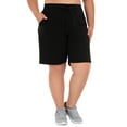 thumbnail image 1 of Athletic Works Women's Plus Size 9" French Terry Drawstring Lounge Shorts, Size 1X-5X, 1 of 7