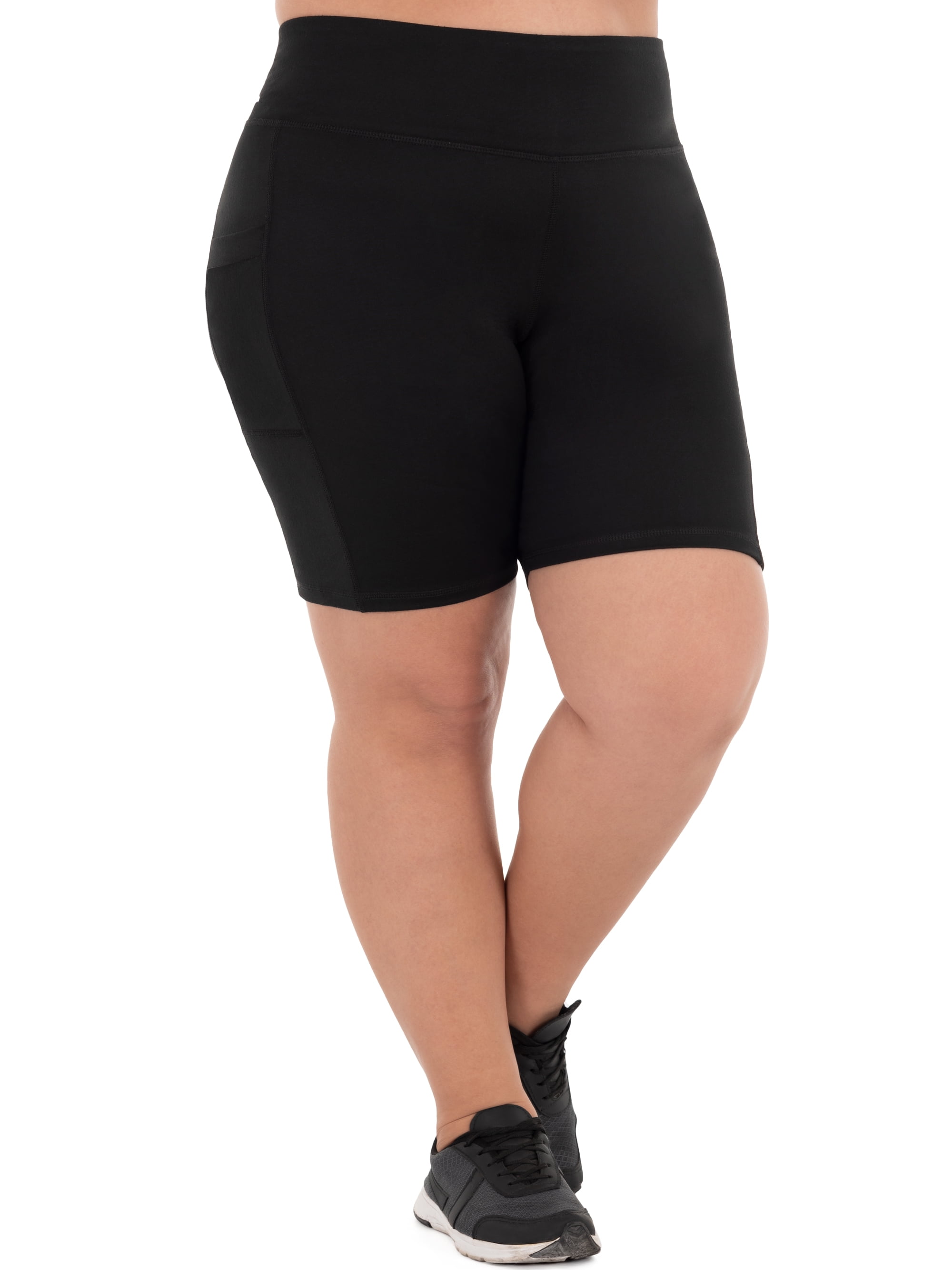 Athletic Works Women's Plus Size 9" High Waisted Active Media Pocket