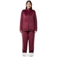 thumbnail image 1 of Athletic Works Women's Plus Size Active Velour Zip-Up Tracksuit Set, 2-Piece, Sizes 1X-4X, 1 of 4
