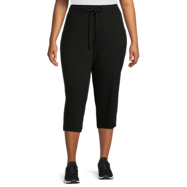 Athletic Works Women's Plus Size Athleisure Core Knit Capri Pants