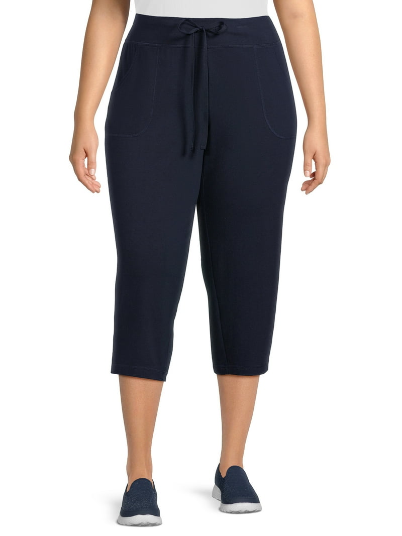 Drawstring Karen Scott Capris Plus Size Athletic Works Women's