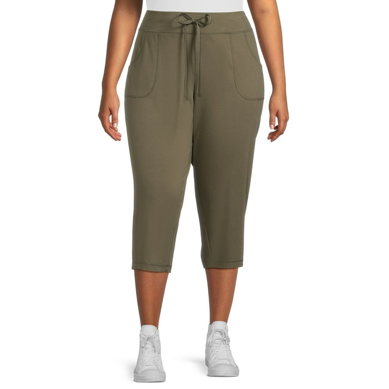 Athletic Works Women's Athleisure Core Knit Capri Pants with