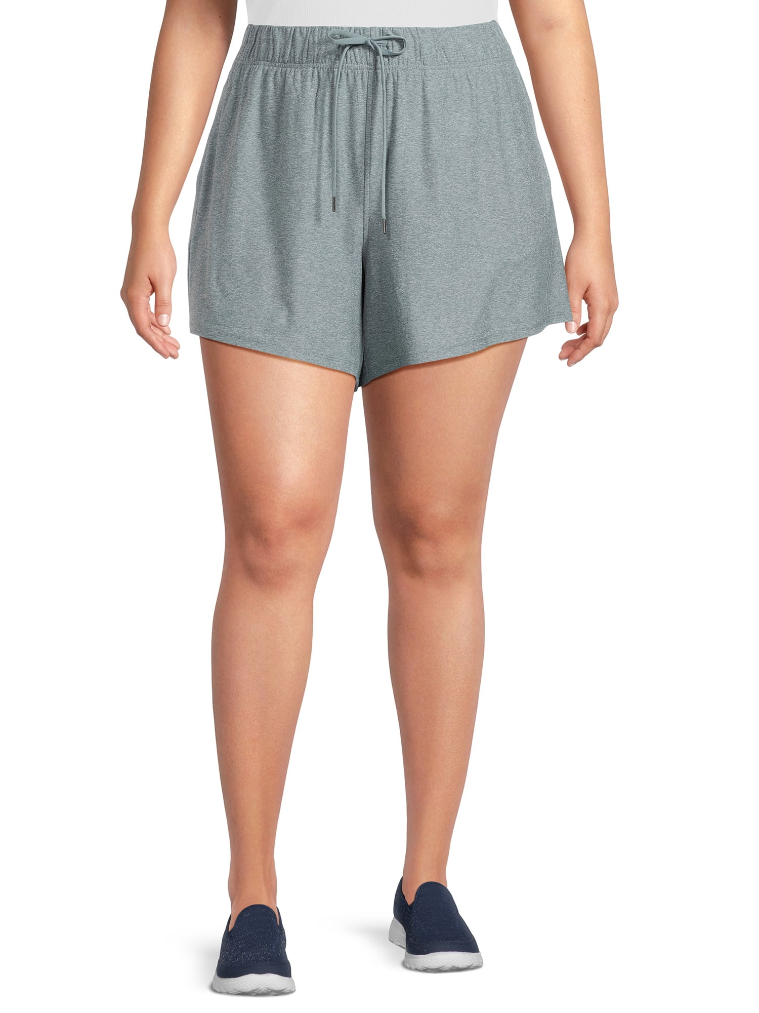 Athletic Works Women's Plus Size Buttery Soft Performance Gym Shorts, 5.5”  Inseam, Sizes 1X-4X, Available in 1-Pack, 2-Pack 