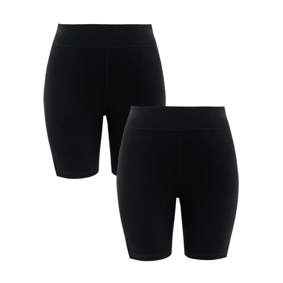 Athletic Works Women's Plus Size Core Active Dri-Works Bike Short, 2-Pack