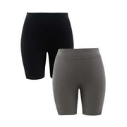 Athletic Works Women's and Women's Plus Core Active Dri-Works Bike Shorts, 1 and 2-Pack, Sizes S-4X