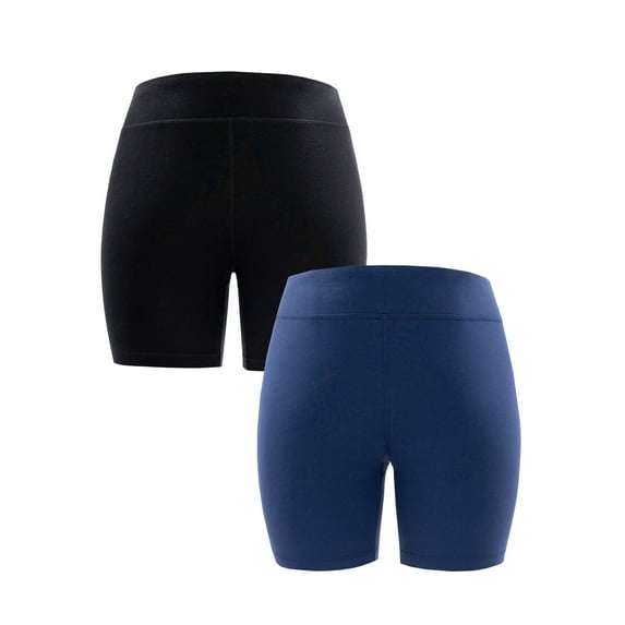 Athletic Works Women's Plus Size Core Active Dri-Works Bike Short, 2-Pack, Sizes S-4X