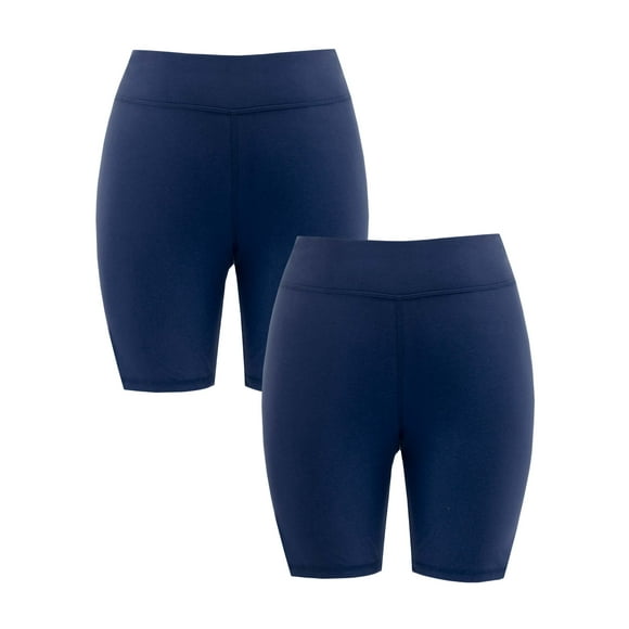 Athletic Works Women's Plus Size Core Active Dri-Works Bike Short, 2-Pack