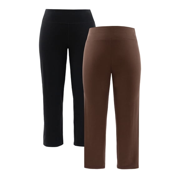 Athletic Works Women's Plus Size Core Active Relaxed Fit Pants, 2-Pack