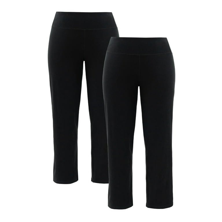 Athletic Works Women s Plus Size Core Active Relaxed Fit Pants 2 Pack Walmart